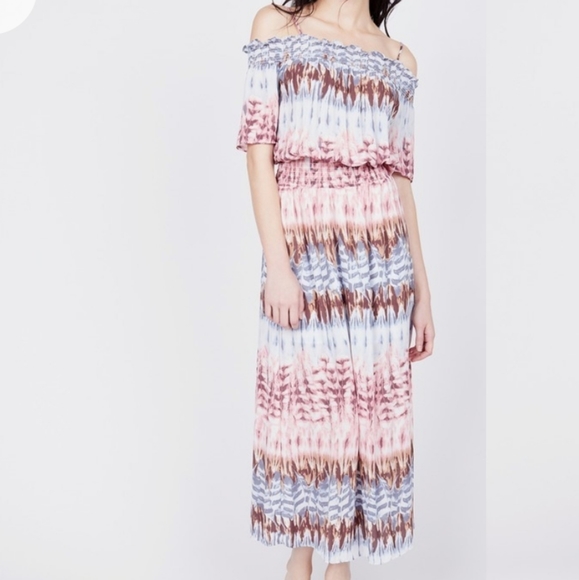 Octavia Abstract Smocked Maxi - Picture 3 of 5